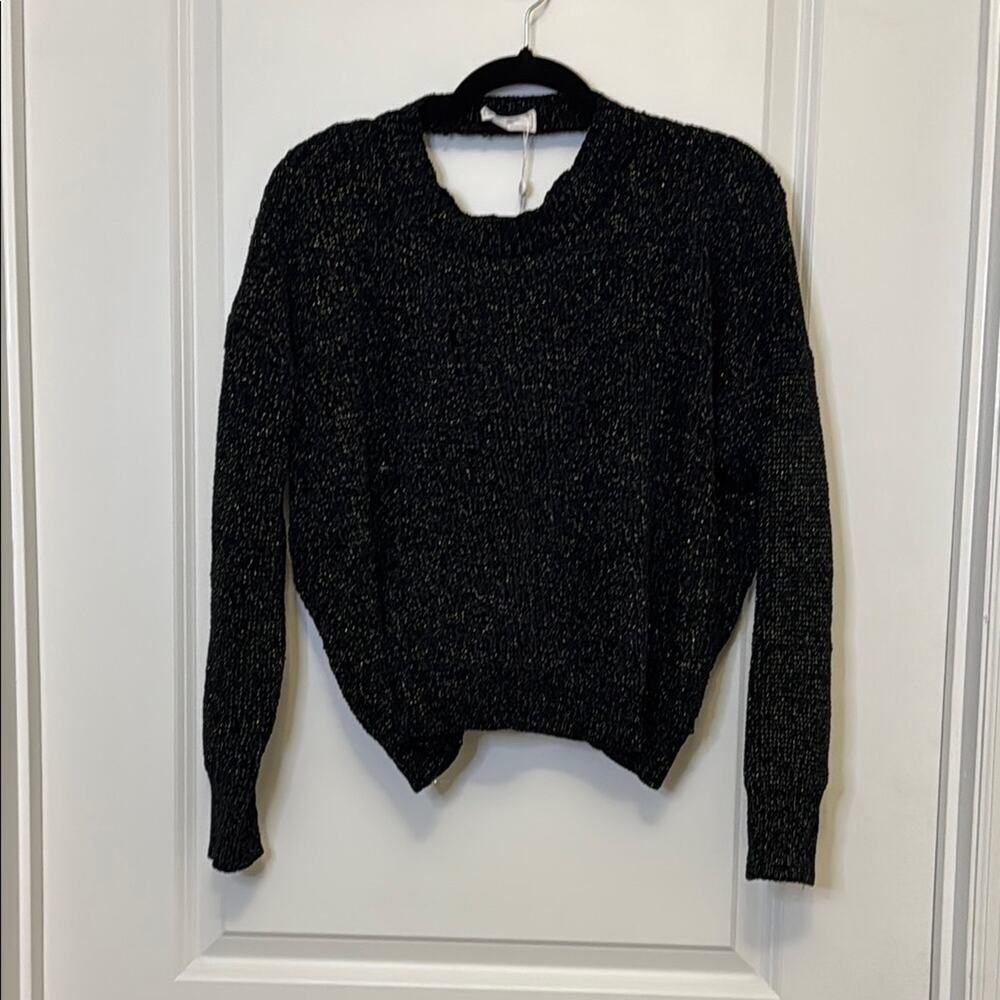 Sage Black and Gold Crew Neck Sweater
